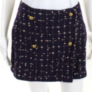 Milly Wool Tweed Mini Skirt